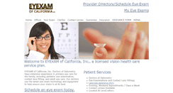 Desktop Screenshot of eyeexamofca.com